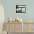 thumbnail image 3 of Stupell Industries Canoes at Lake Dock Landscape Painting Gray Floater Framed Canvas Art Print Wall Art, 21 x 17, 3 of 10