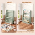 thumbnail image 6 of Kids Bookshelf, 3-Tier Montessori Book Shelf Organizer for Books and Toys, Toddler Bookshelf for Bedroom, Living Room, Playroom, Classroom, Nursery, 6 of 7