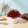 thumbnail image 5 of Leodye 1PCS Mini Simulated Green Bonsai Potted Plant Artificial Desktop Ornament Natural Style Faux Flower Decor for office Bedroom Table Layout -6.3x6.3x6.3in, 5 of 6