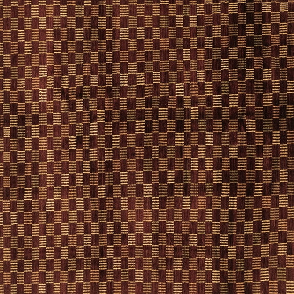 Ahgly Company Indoor Square Abstract Brown Modern Area Rugs, 7' Square