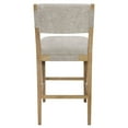 thumbnail image 5 of Clara Bar Height Stool in Contemporary Slate Gray Linen Fabric on Solid Wood, 5 of 8