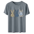 thumbnail image 6 of Lorytime Easter Cute Shirts for Women Crew Neck Shirt Short Sleeve Trendy Tee Bunny Loose Casual Festival Outfit, 6 of 6