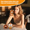thumbnail image 4 of Bear Shaped Glass Straw Cup with Plush Hat, Cute Transparent Animal Drinkware, Novelty Christmas Gift for Kids & Adults, 4 of 7
