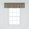 thumbnail image 2 of Ambesonne Floral Valance Pack of 2, Hand Drawn Spring Flowers, 54"X12", Taupe and Dark Yellow, 2 of 4
