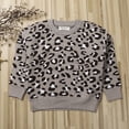 thumbnail image 3 of Bagilaanoe Toddler Baby Girl Boy Knitted Sweater Long Sleeve Leopard Print Pullover 18M 24M 3T 4T 5T 6T Kids Warm Jumpers Tops Fall Loose Knitwear, 3 of 8