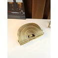 thumbnail image 6 of Remanland Women's Metallic Textured Crescent Evening Clutch Bag, Gold, 6 of 10