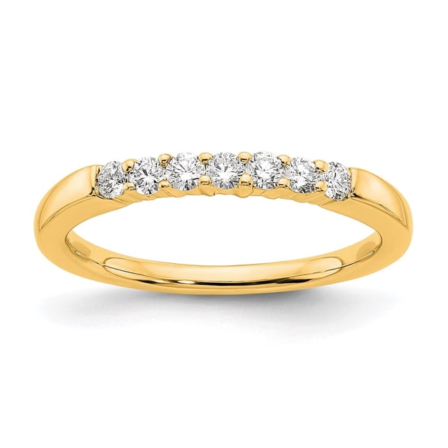 Diamond2Deal 14k Or Jaune Diamant de 7 Pierres Band for Femmes Taille - 7