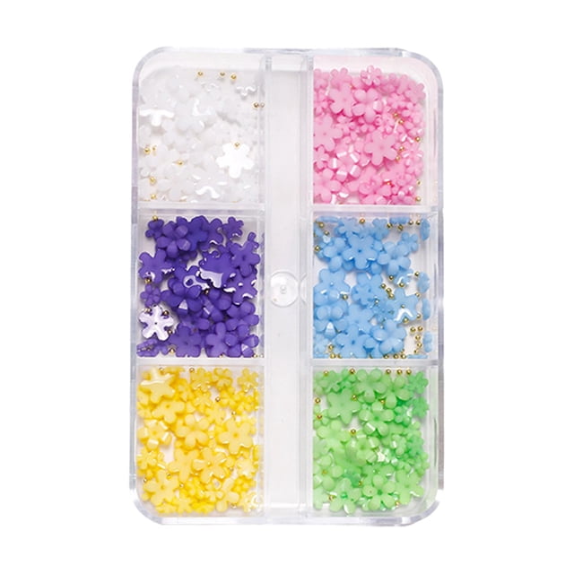 Adornos de flores 3D para decoración de uñas acrílicas. Estilo A