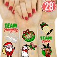 thumbnail image 1 of xo, Fetti Christmas Party Decorations Tattoos - 28 estilos de purpurina Merry Christmas Party Favors, Christmas Eve, Xmas Tree + Lights, Santa, más xo, Fetti 851965008316, 1 of 1