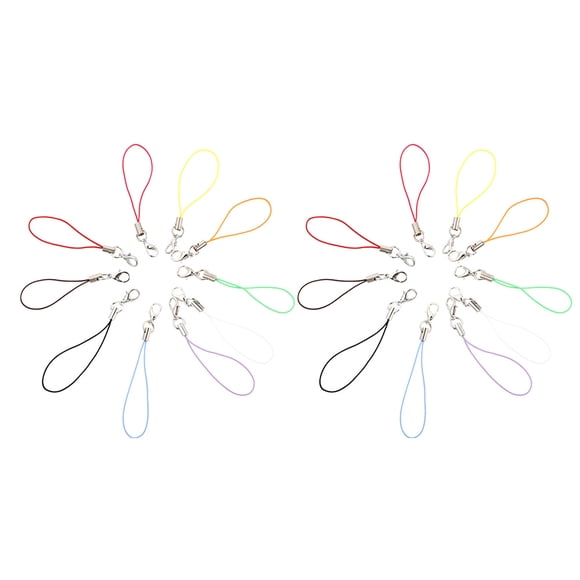 200pcs Teléfono celular Charm Correas Langosta Cierre de langosta Lariat Cord Phone Collanards