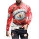 thumbnail image 2 of Blusas y camisas de manga larga y cuello redondo para hombre, informales, a la moda, con estampado navideño, cuello redondo, blusas de licra de manga larga para hombre., 2 of 5