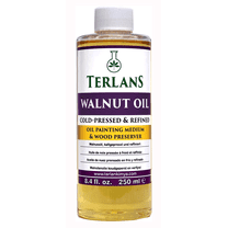 TERLANS Anatolian Walnut Oil Refined, 8,4 fl oz (250 ml) Natural Oil Painting Medium & Wood Finish