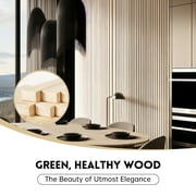 INTIGE Wood Slat Wall Panel Oak 94.5 x 11 x 0.8 2 Pack