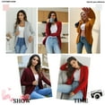 thumbnail image 2 of Othyroce Women Sweater Open Front Shawl Neck Female Cardigans S-2XL, 2 of 5