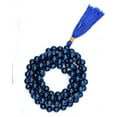 thumbnail image 3 of Blue Hematite Mala Beads 108 Buddhist Prayer Beads Japamala Hand Knotted, 3 of 5