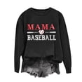 thumbnail image 4 of Uootdi Hauts Boho pour Femmes Col Ras du Cou Maman Imprimé Baseball Sports Rassemblements Tenue Quotidienne Chandails Douillets Chandails Cardigans Cadeau, 4 of 5