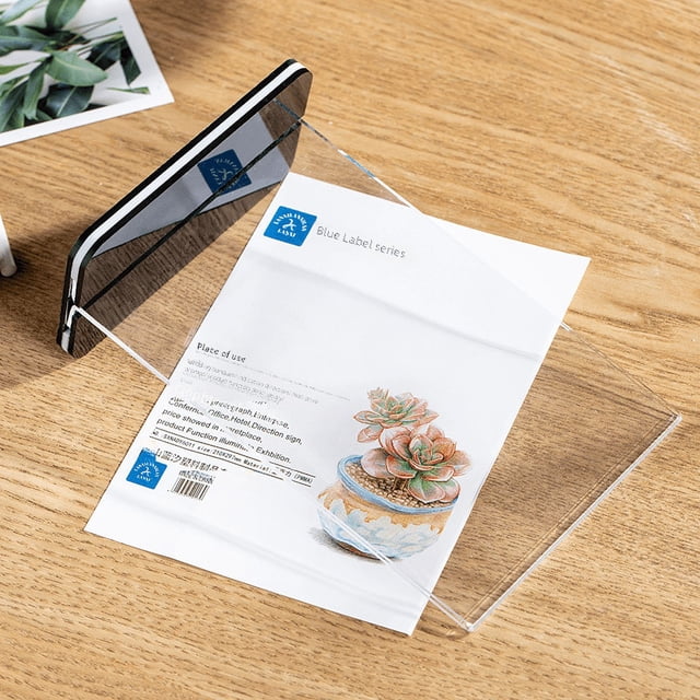 Tarjeta de mesa acrílica A4 Tarjeta de mesa negra Dibujo A5 Menú firmado Precio de publicidad Precio Tarjeta de reunión