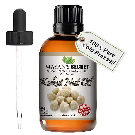 Mayan's Secret Kukui Nut Oil 4 oz for Hair, Skin & Body Care