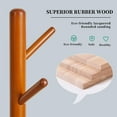 thumbnail image 4 of Wood Coat Rack Freestanding, Coat Stand with 8 Hooks, Kids Coat Tree with 3 height options and Sturdy Base, Rustic Coat Rack Small Hall Tree Brown YD-1008, 4 of 18