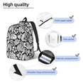thumbnail image 4 of Lsque Tropical Leaves Pattern Canvas Daypack, Durable Backpack, High-quality Versatile Backpack,Vintage Compact Backpack-Small, 4 of 6