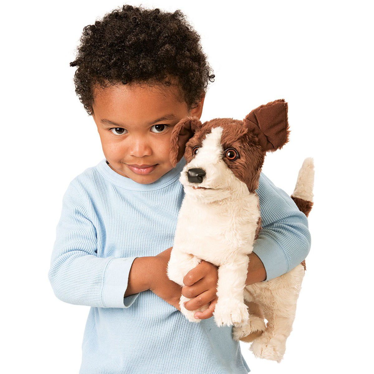 Folkmanis MPN 2848 3 & Up Jack Russell Terrier Puppet with Workable Mouth 