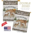 thumbnail image 3 of Breeze Decor BD-WL-HS-110106-IP-BO-D-US18-WA 28 x 40 in. Neck of the Woods Nature Wildlife Impressions Decorative Vertical Double Sided House Flag Set with Pole Bracket Hardware, 3 of 5