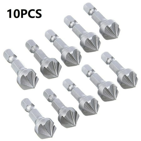 

Six Flute 90 Degree Countersink Drill Bit Chamfer Bit Hex Carpentry Remove Bur