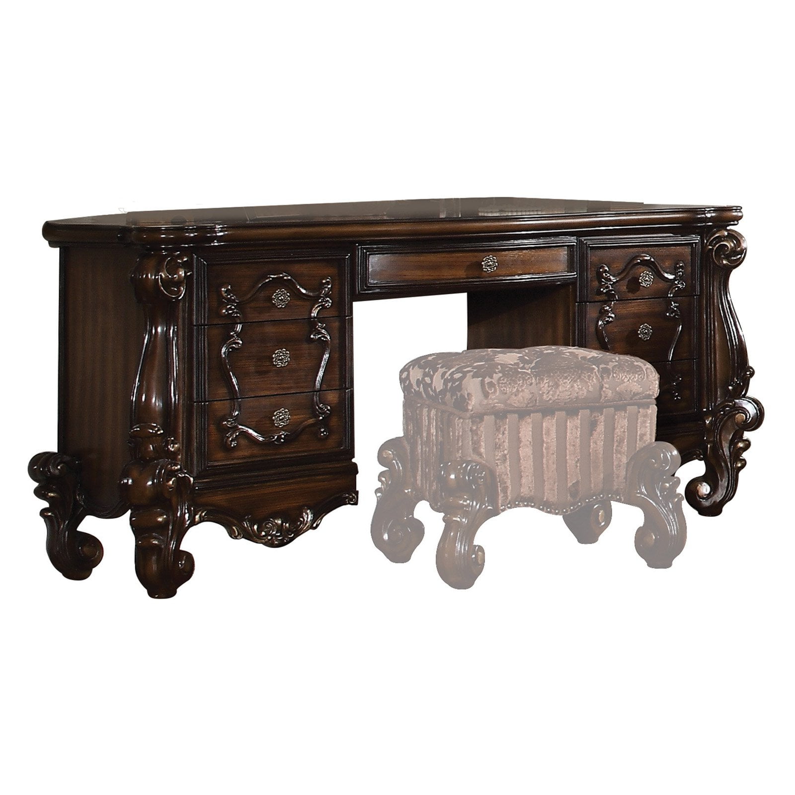 Acme Furniture Versailles Vanity Desk with Optional Stool