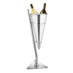 New Cone Shapedd W Champagne Bucket With Stand Stainless Steel New Cone Shapedd W Champagne Bucket With Stand Stainless Steel Nuvo Accents