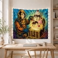 thumbnail image 5 of Deep Sea Diver Opening a Dessert Treasure Chest Under the Sea, Playful Vintage Art for Ocean Lovers, Sea Treasure Decor, Birthday Gift, Tapestry Wall Hanging for Bedroom and Den, 5 of 7