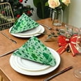 thumbnail image 3 of Dreamtimes St Patrick's Day Clover Cloth Napkins Set of 6, Oversized Washable Reusable Polyester Dinner Table Napkins for Family, Restaurant, Party Decor, 20 x 20 Inch, 3 of 7