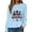 Light Blue, variant on Womens Sweatshirt Christmas Long Sleeve Crewneck Casual Print Pullover Tops