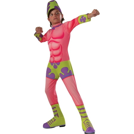 Kids Boys SpongeBob Patrick Mr. Superawesomeness Costume