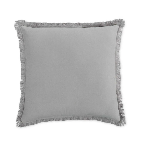 Home Design Studio Fringe Pillow Color Grey