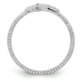thumbnail image 2 of White Sterling Silver Ring Band Themed Cubic Zirconia CZ Clear, 2 of 3
