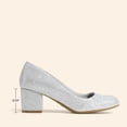 thumbnail image 2 of DREAM PAIRS Women's Pumps Low Chunky Block Heel Dress Shoes Closed Round Toe Comfortable Heels, 2 of 6