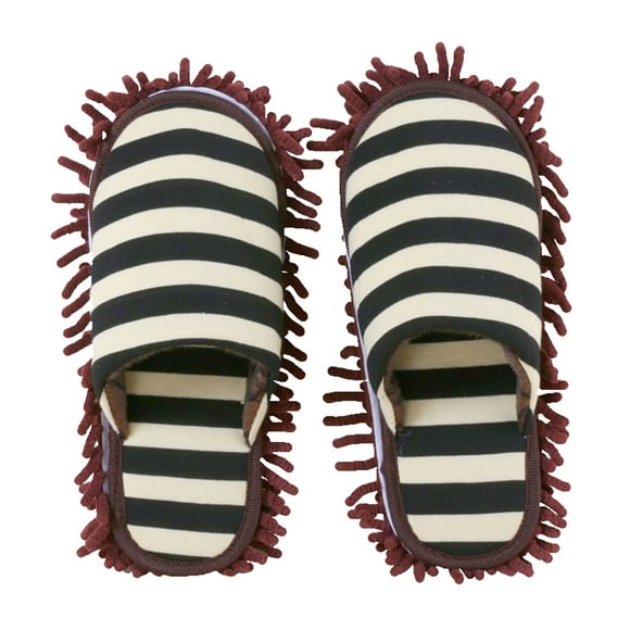1 par de zapatillas de limpieza de chenilla, cubierta para zapatos de piso para personas perezosas, fregona, zapatillas creativas, fregona de piso, fundas multifunción para limpieza de pisos para uso