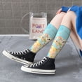 thumbnail image 3 of Lsque World Map With Animals 1 Printed Crew Socks Men's Women's LightWeight Thin Casual Calf Socks ,Knee High Socks,Cotton Socks, 3 of 9
