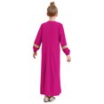 thumbnail image 2 of iiniim Kids Girls Round Neck Long Sleeve Maxi Dress Theme Party Masquerade Hot Pink 6, 2 of 7