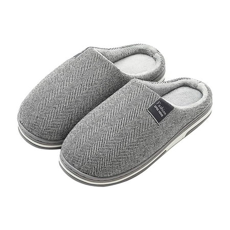 

WNVMWI Warm Cotton Slippers Autumn and Winter Household Plush Slippers Indoor and Outdoor Shoes Grey