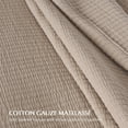 thumbnail image 3 of EVERGRACE Cotton Gauze King Bedspread, Ultra Soft Prewashed Pick Stitch Matelassé Coverlet, Lightweight Textured Oversized King Quilt Bedding Set for All Season, with 2 Shams, Khaki Tan, 3 of 8