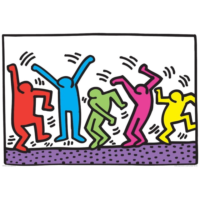 Puzzle EuroGraphics Dancing de Keith Haring, 100 piezas