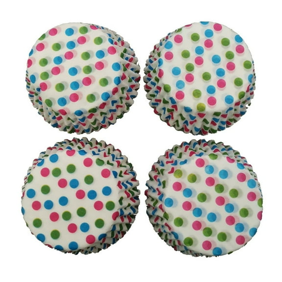 ACDANC 100Pcs Mini Cupcake Liners Muffin Paper Cups Heat Resistant Dot Printing Baking Cups Bathroom Bakery Products