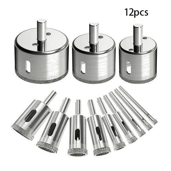 Diamond Glass Drill Bit Set Diamond Marble Hole Opener Grinder Glass Hole Saw Drill Bit Extractor