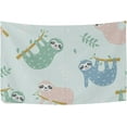 thumbnail image 4 of Coolnut Sloth Tapestry Washable Polyester Art Wall Hanging Blanket for Living Room Bedroom Dorm Party, 90 x 60 Inch Home Decor Gifts, 4 of 7