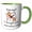 Green/White, variant on 3drose, Image of a Cat with Text, 11oz Two-tone Yellow Mug