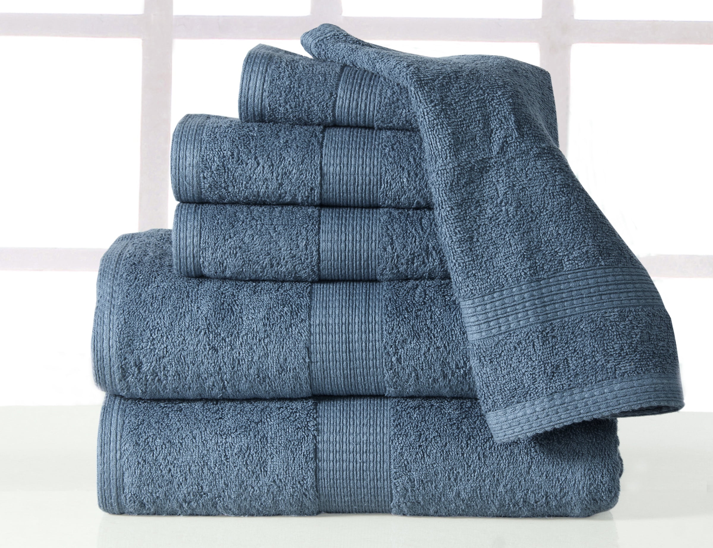 Addy Home Absorbent & Soft Low Twist 6 Piece Bath Towel Collection (2