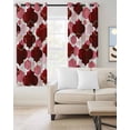 thumbnail image 2 of Red Geometric Moroccan Blackout Curtains 54 Inches Long, Abstract Art Red Ombre Modern Thermal Insulated Black Out Curtains, Darkening Window Curtain Drapes for Bedroom Living Room 52"x54" 2 Panels, 2 of 9