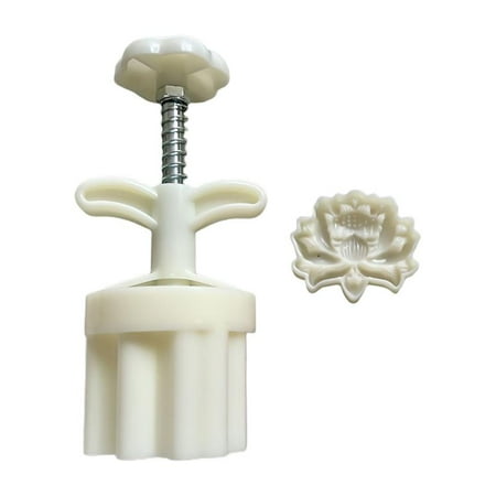 

Plastic Material Mooncake Molds Stamp Moon Cake Mould Cartoon Lotus Shaped Molds