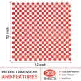 thumbnail image 2 of Hojas de papel encerado ATZNZIK, 12 x 12 pulgadas, a cuadros, rojo, 960 unidades, 2 of 7